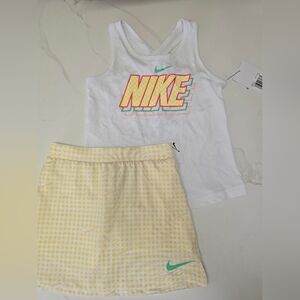 New Nike White and Yellow Kids Matching Set Sz 6X